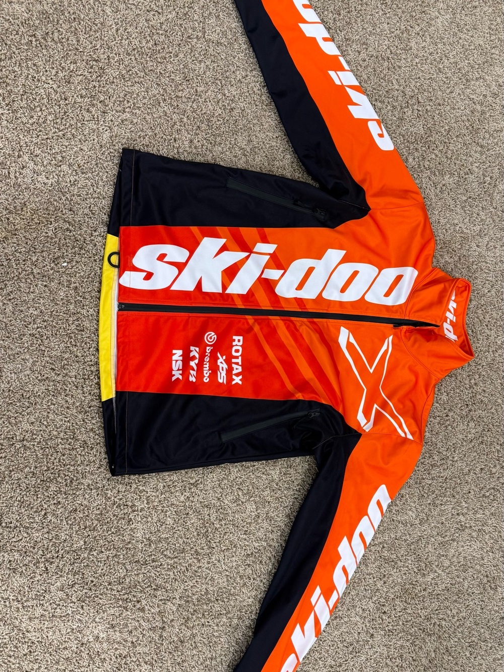 Ski-Doo Orange and Black Racing Jacket